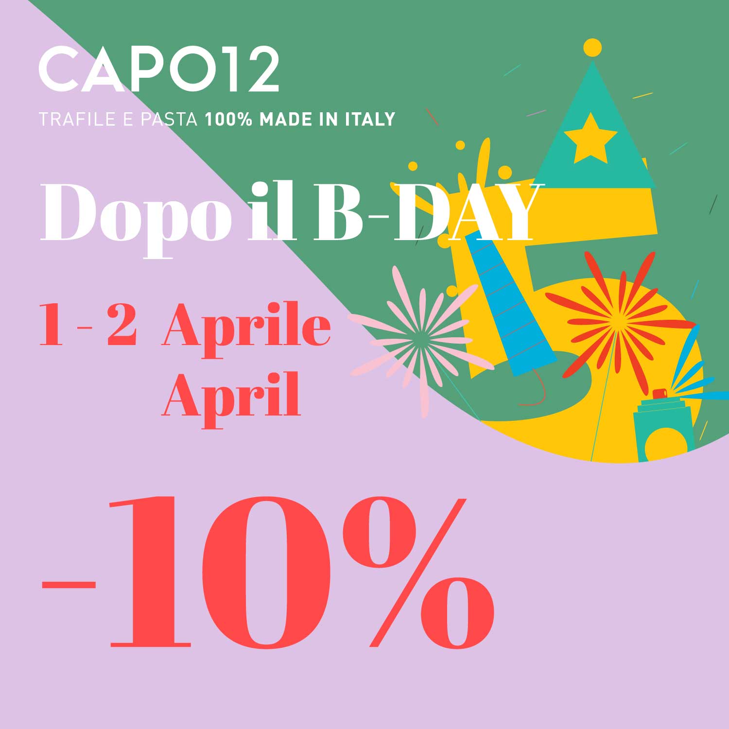 Offerte Speciali da CAPO12 - Trafile e Pasta 100% MADE IN ITALY